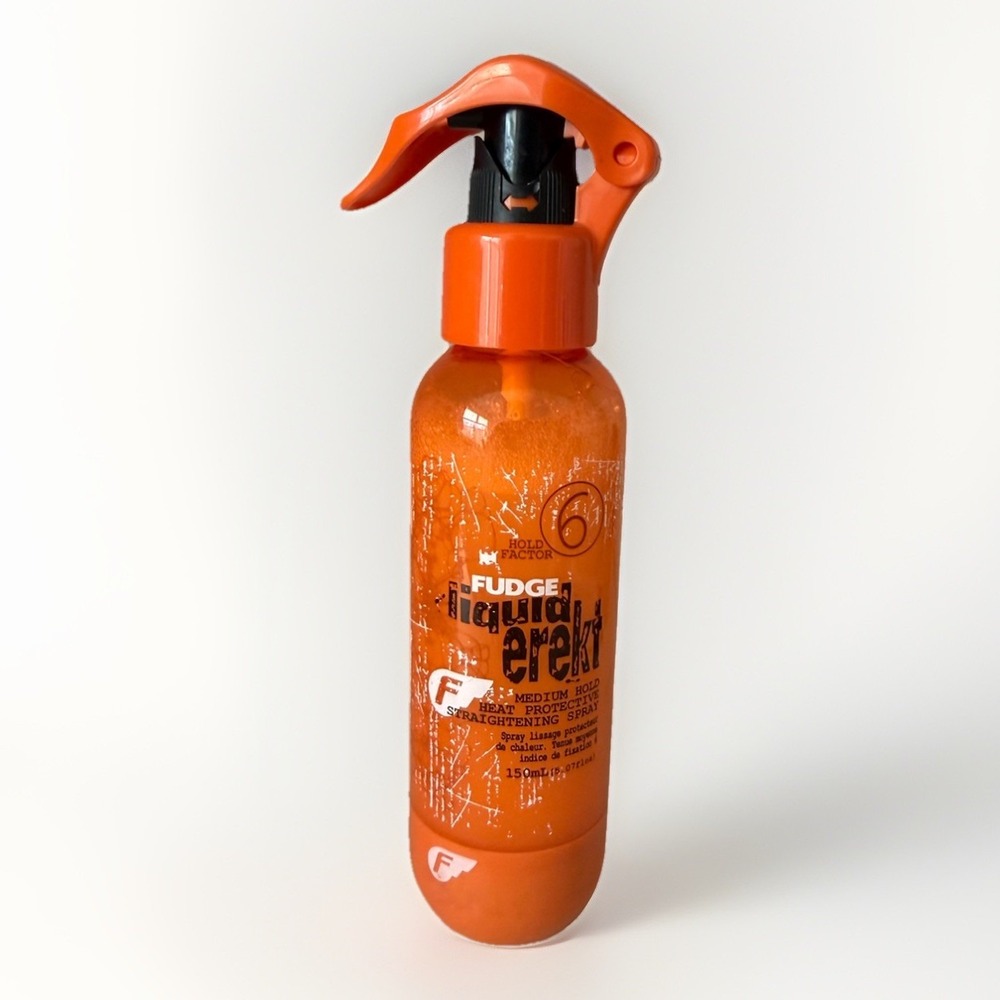 Fudge Liquid Erekt Medium Hold 6 Heat Protective Straightening Spray 5.07 Oz